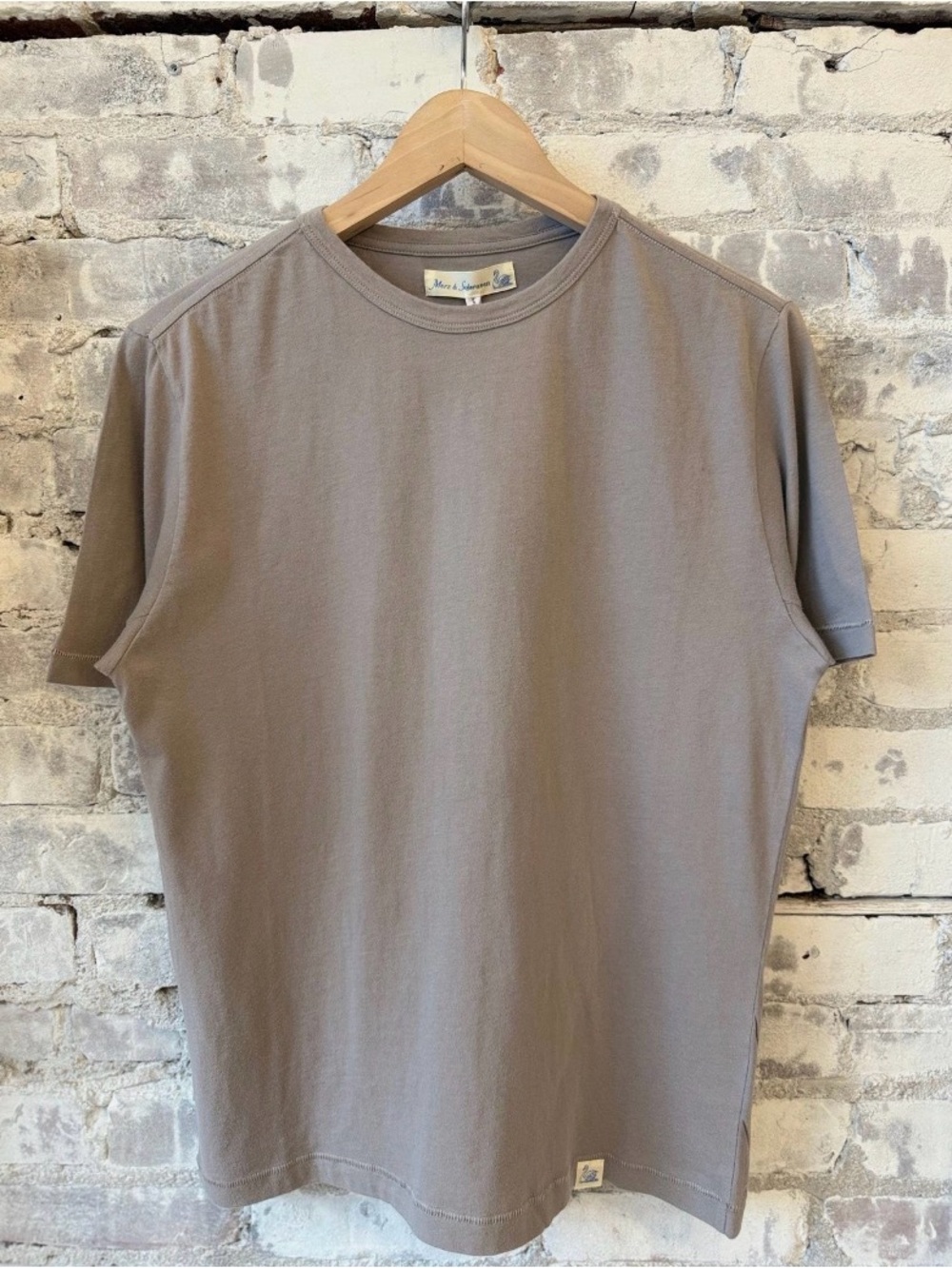 Men's Short Sleeve Crew Tee in Taupe